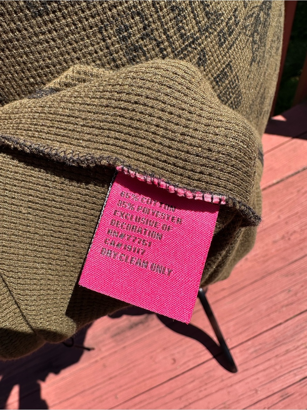 Vintage Betsey Johnson Runway Bee Brand Olive Thermal Long Sleeve Midi Dress - Picture 8 of 10